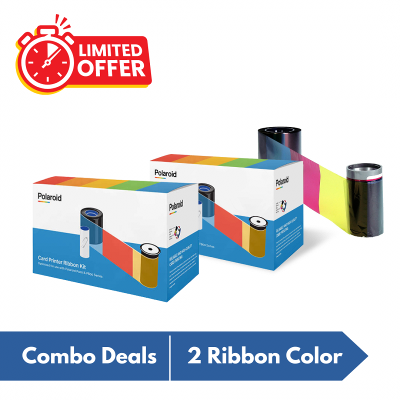 2 Roll Ribbon Polaroid Color untuk P101/P100/P800 YMCKT-500 Print ...